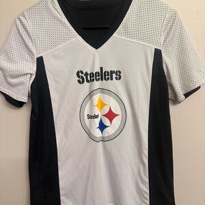Pittsburgh Steelers White & Black Logo Jersey